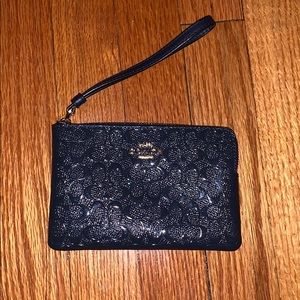 Paten leather coach wristlet